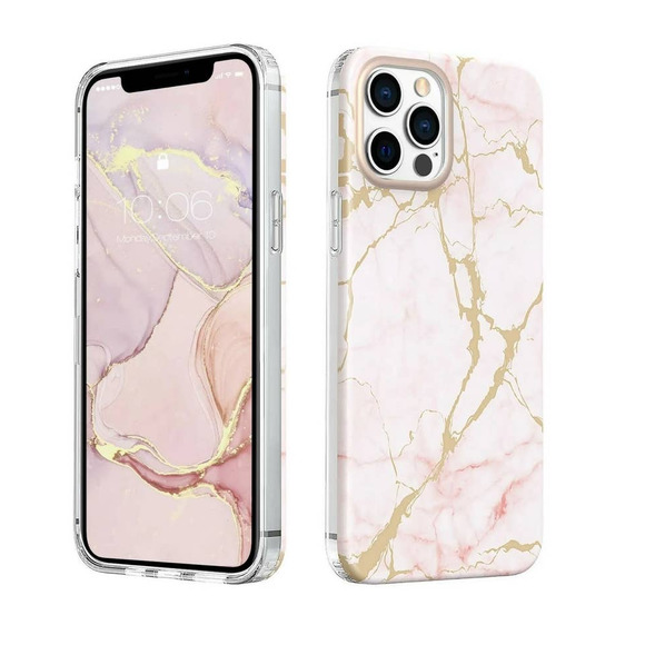 New MATEPROX Protective Cover High Quality iPhone13 Pro Frosted Pink Marble Case - Picture 1 of 9